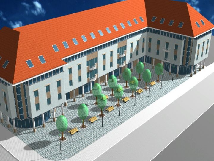 Konferenciaközpont tanulmányterve