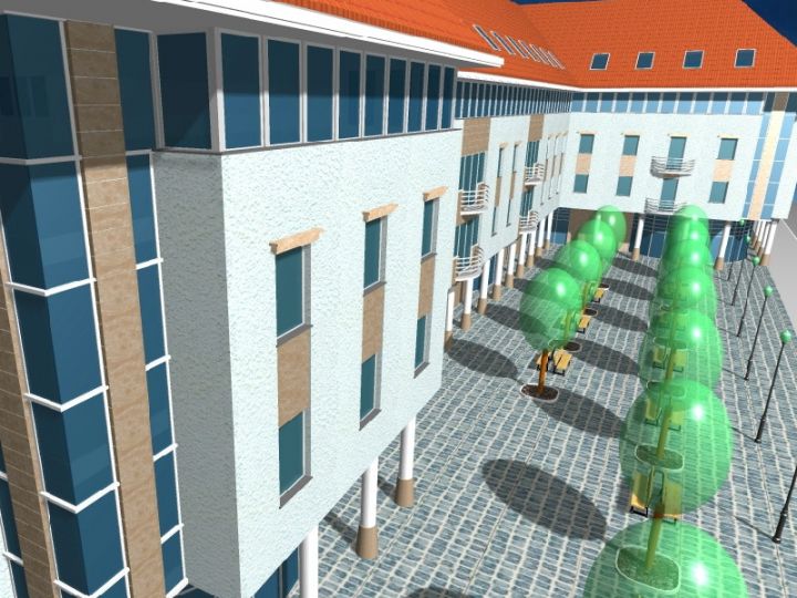 Konferenciaközpont tanulmányterve