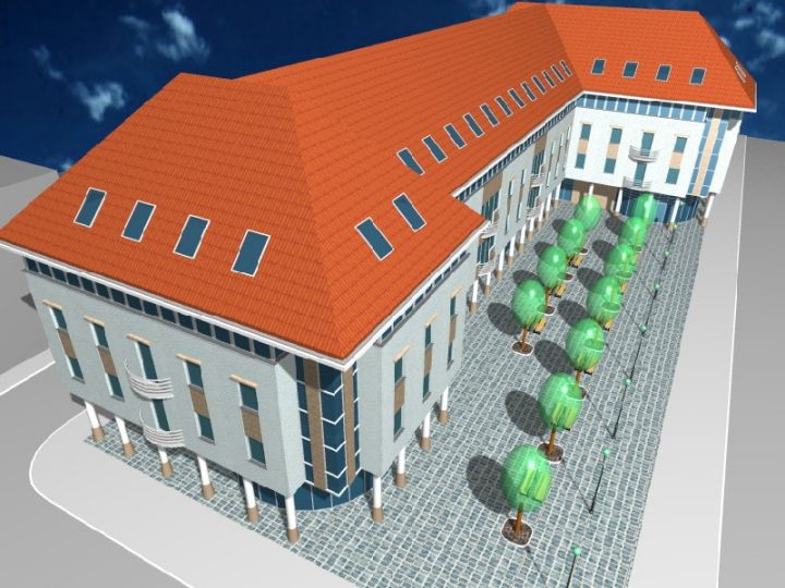 Konferenciaközpont tanulmányterve